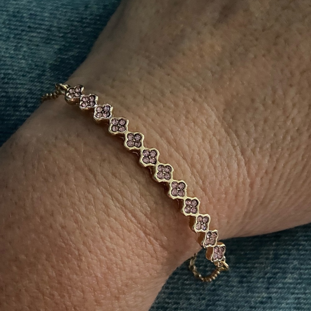 Rhinestone Color Pop Bracelet Pink